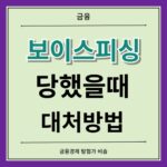 보이스피싱 당했을때 대처방법 신고 취소분쟁